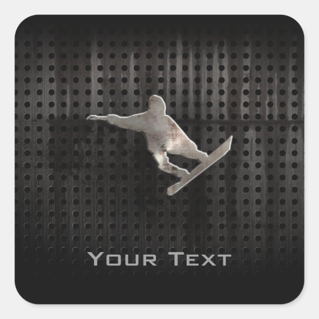 Sticker Carré Snowboarding (Devant)