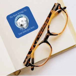 Sticker Carré Snowflakes Ours Polaire Art Nouveau Boite