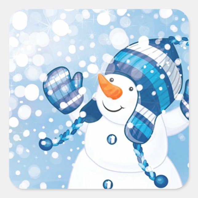 Sticker Carré Snowman (Devant)