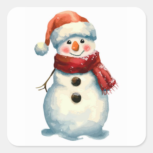 Sticker Carré Snowman (Devant)