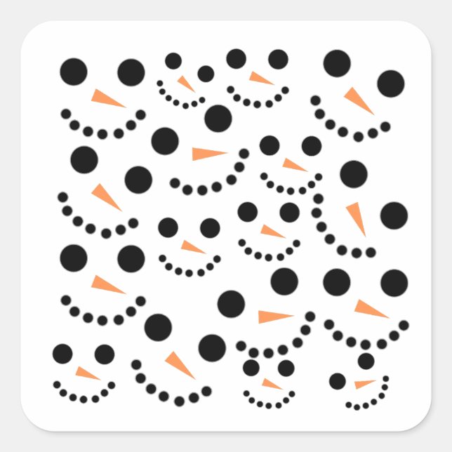 Sticker Carré Snowman (Devant)