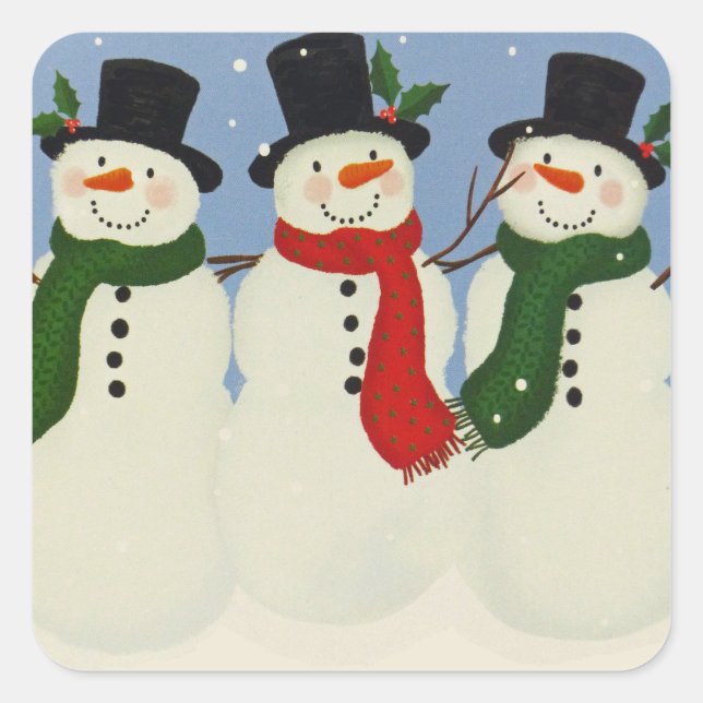 Sticker Carré Snowman (Devant)