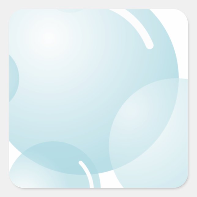 Sticker Carré Soap bubbles (Devant)