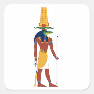 Sticker Carré Sobek Crocodile God