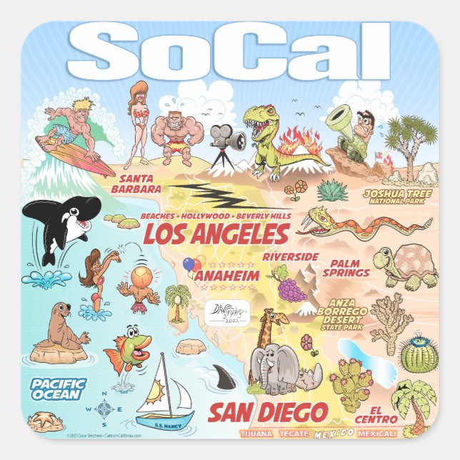 Sticker Carré SoCal (Devant)