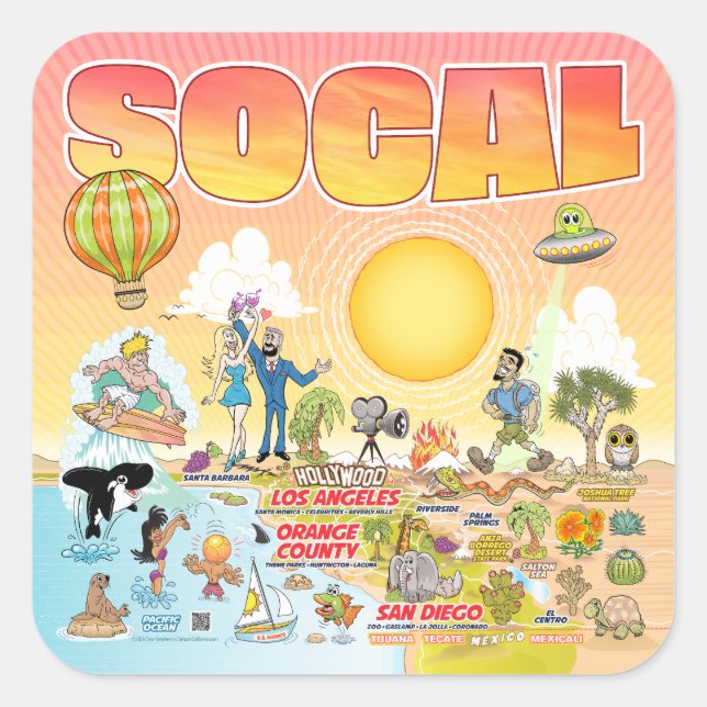 Sticker Carré SoCal (Devant)