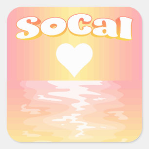 Sticker Carré SoCal Love