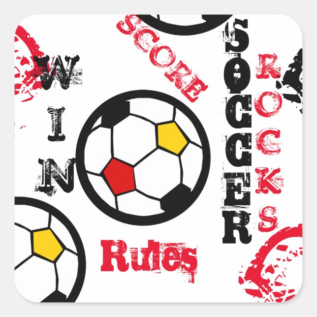 STICKER CARRÉ SOCCER (Devant)