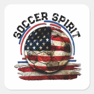 Sticker Carré Soccer Spirit USA, National Soccer USA