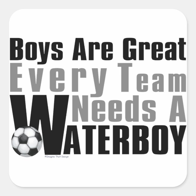 Sticker Carré Soccer Waterboy (Devant)