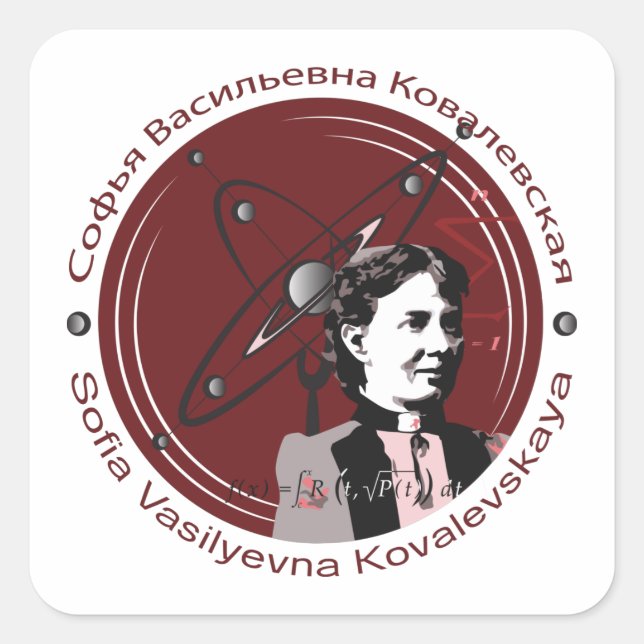 Sticker Carré Sofia Kovalevskaya (Devant)