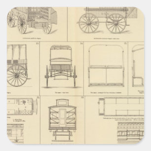 Sticker Carré Soin de malade, enroulé