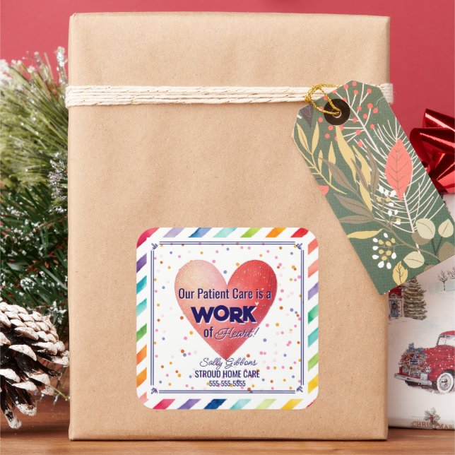 Sticker Carré soins de santé soins aux patients est un travail d (vacances)