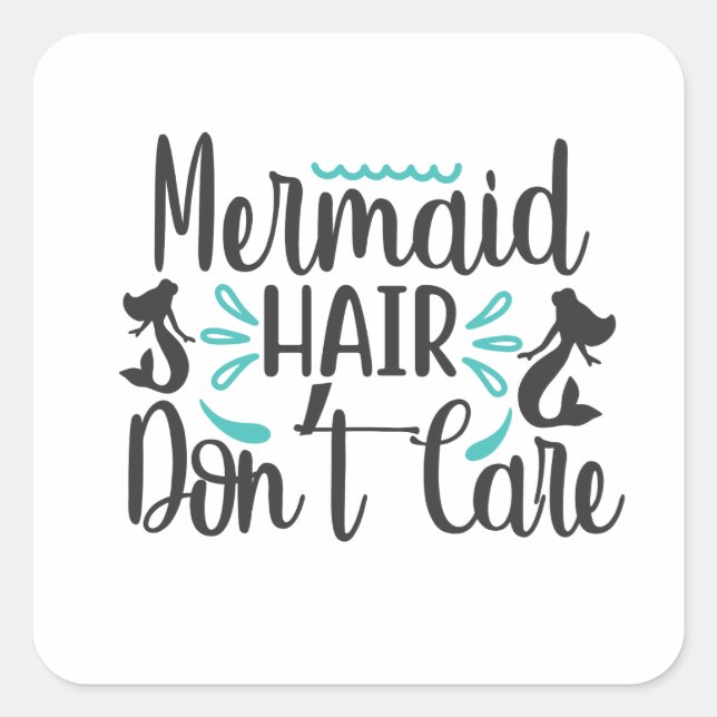 Sticker Carré Soins des cheveux de la mère (Devant)