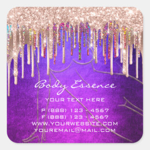 Sticker Carré Soins du corps Façonner le Rose cosmétique de bonm