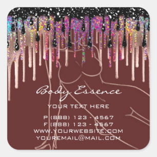 Sticker Carré Soins du Corps Savon Balm Shaping Boutique de Cosm