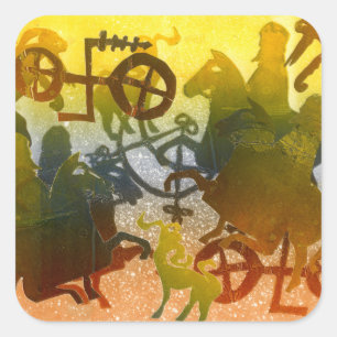 Sticker Carré Soirée