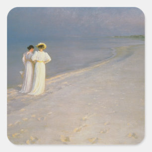 Sticker Carré Soirée d'été sur la Skagen Southern Beach