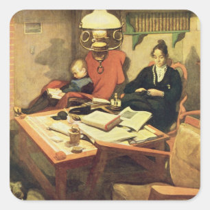 Sticker Carré Soirée Lumière, pub. dans 'Lasst Licht Hinin'(`Lai