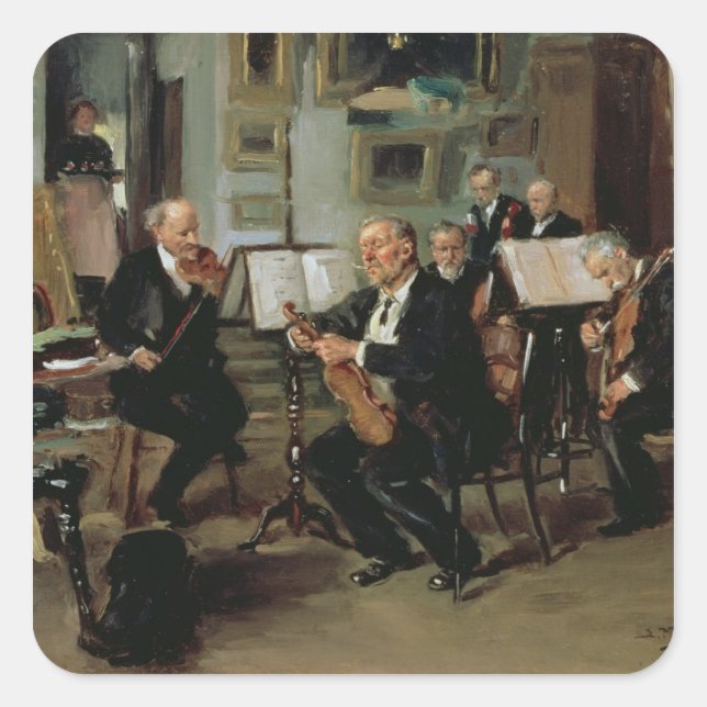 Sticker Carré Soirée musicale, 1906 (Devant)