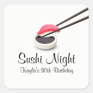 Sticker Carré Soirée Sushi
