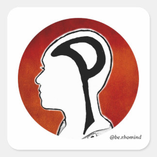 Sticker Carré Sois 100 dans l'autocollant Mind