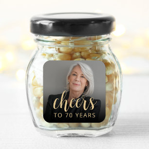 Sticker Carré Soixante-dixième anniversaire de la fête