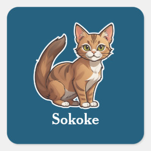 Sticker Carré Sokoke