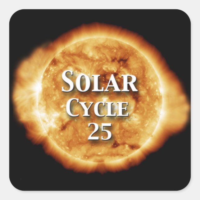Sticker Carré Solaire Cycle 25 Soleil actif (Devant)