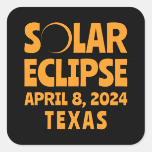 Sticker Carré Solar Eclipse 2024 Texas