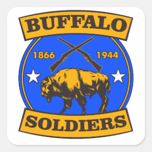 STICKER CARRÉ SOLDATS DE BUFFALO LOGO GUERRE CIVILE