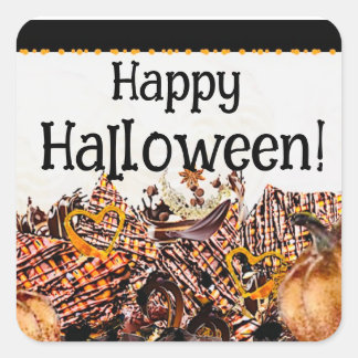 STICKER CARRÉ SOLEIL ! ENSOLEILLEMENT! HEUREUX HALLOWEEN ! :) RE