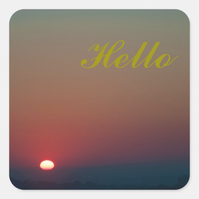 Sticker Carré Soleil foncé (Devant)