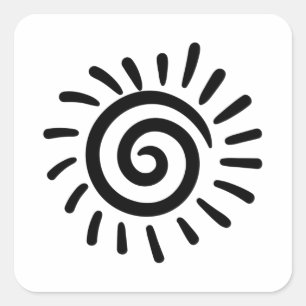 Sticker Carré Soleil tribal