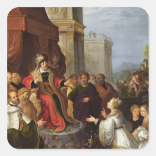 Sticker Carré Solomon et la reine de Sheba