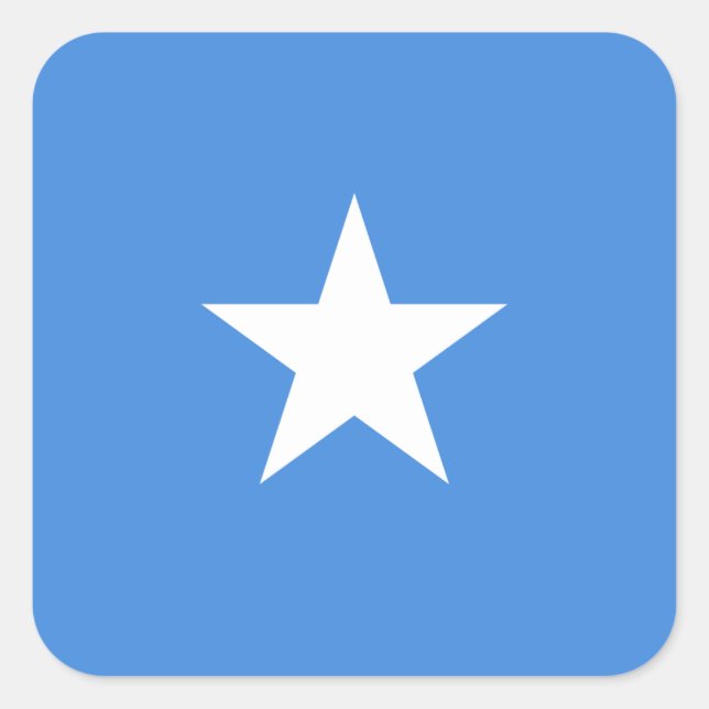 Sticker Carré Somalie Flag (Devant)