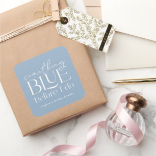 Sticker Carré Something Blue avant de faire la Baby Shower