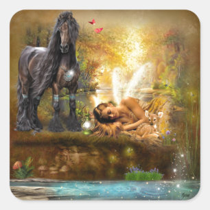 Sticker Carré Sommeil Pour Rêver Fée