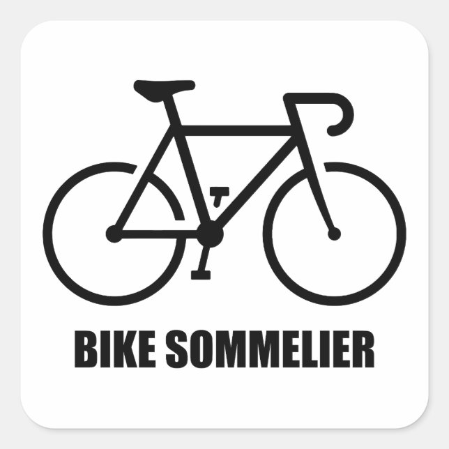 Sticker Carré Sommelier de vélo (Devant)