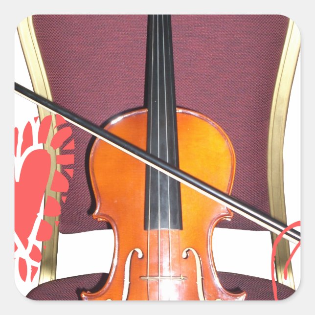 Sticker Carré Son de v amour hakuna matata valentine (Devant)