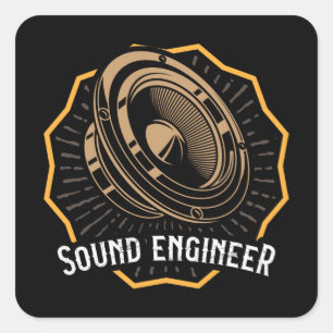 Sticker Carré SON INGÉNIEUR Son Guy Audio Engineering Audio
