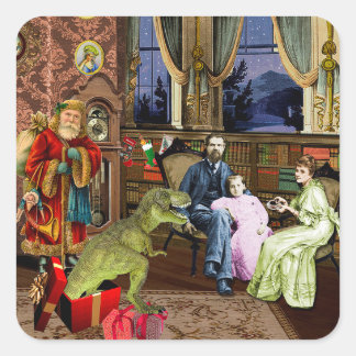 Sticker Carré Son premier T-Rex