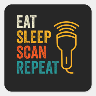 Sticker Carré Sonographe Sonographie Scan