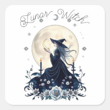 Sorcière Lunaire Art Céleste Personnalisé
