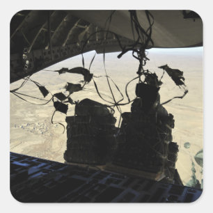 Sticker Carré Sortie des paquets du système de livraison des con