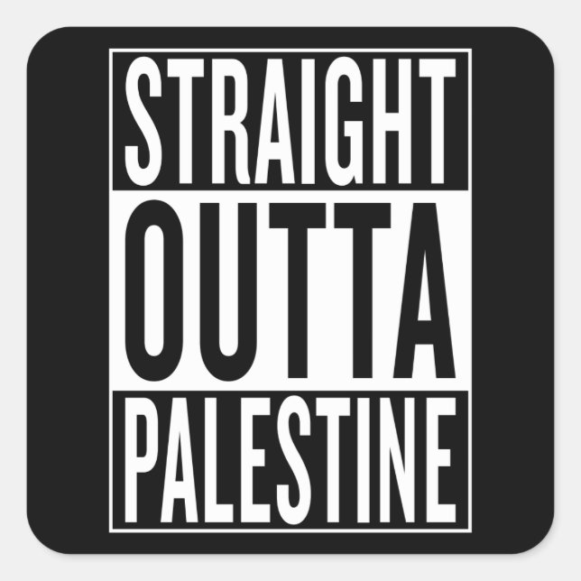 Sticker Carré sortie directe de Palestine (Devant)
