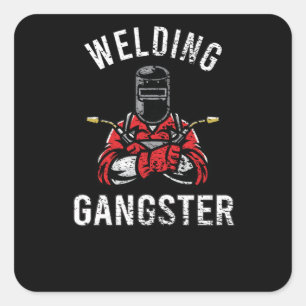 Sticker Carré Soudure Vintage de soudure