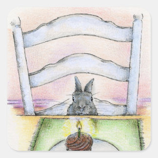 STICKER CARRÉ SOUHAITS D'ANNIVERSAIRE