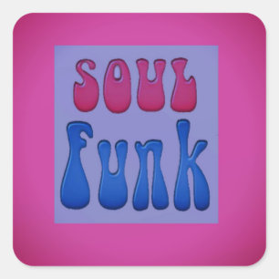 Sticker Carré Soul Music Mots funky graphismes