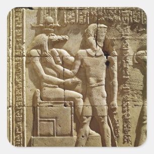 Sticker Carré Soulagement de Sobek et Ptolemy VI Philométor